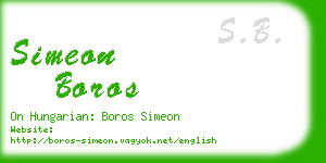 simeon boros business card